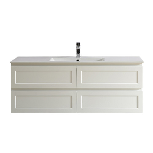 FREEMANTLE Matte White Wall Hung 1500mm Vanity FMW15